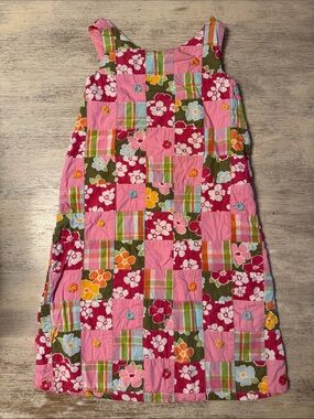 Girls Gymboree Pink Floral Patchwork Sundress Size 12 Years